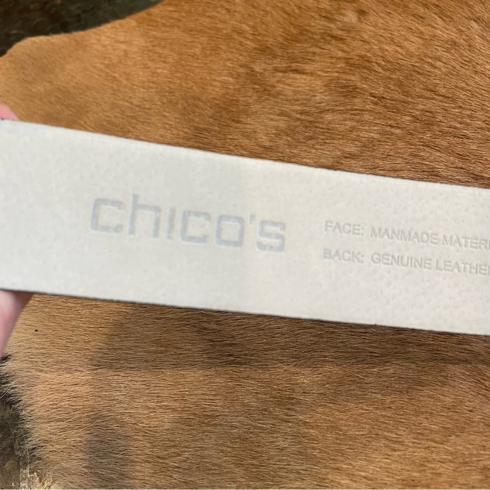 Chico’s Small Medium Adjustable Black Leather Bel… - image 4